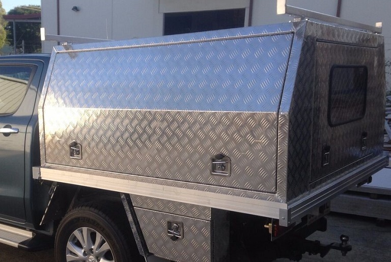 close up of ute canopy